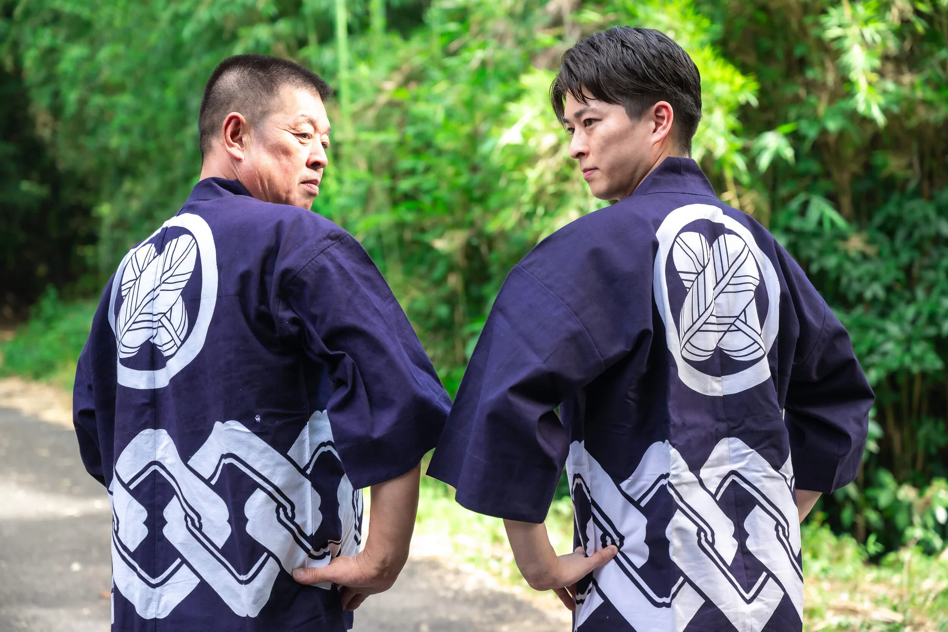 法被姿の二代目と三代目