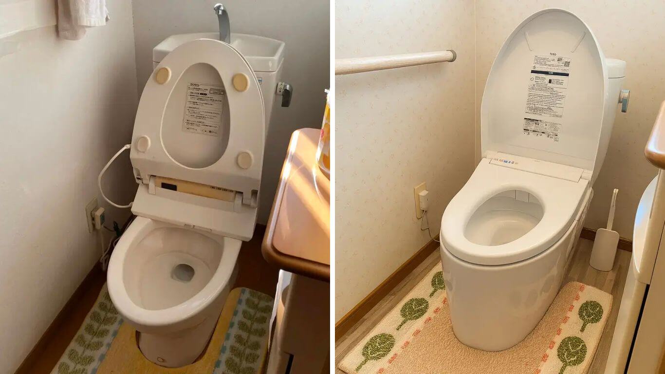 トイレリフォーム（TOTO ピュアレストEX＋アプリコットF1A）