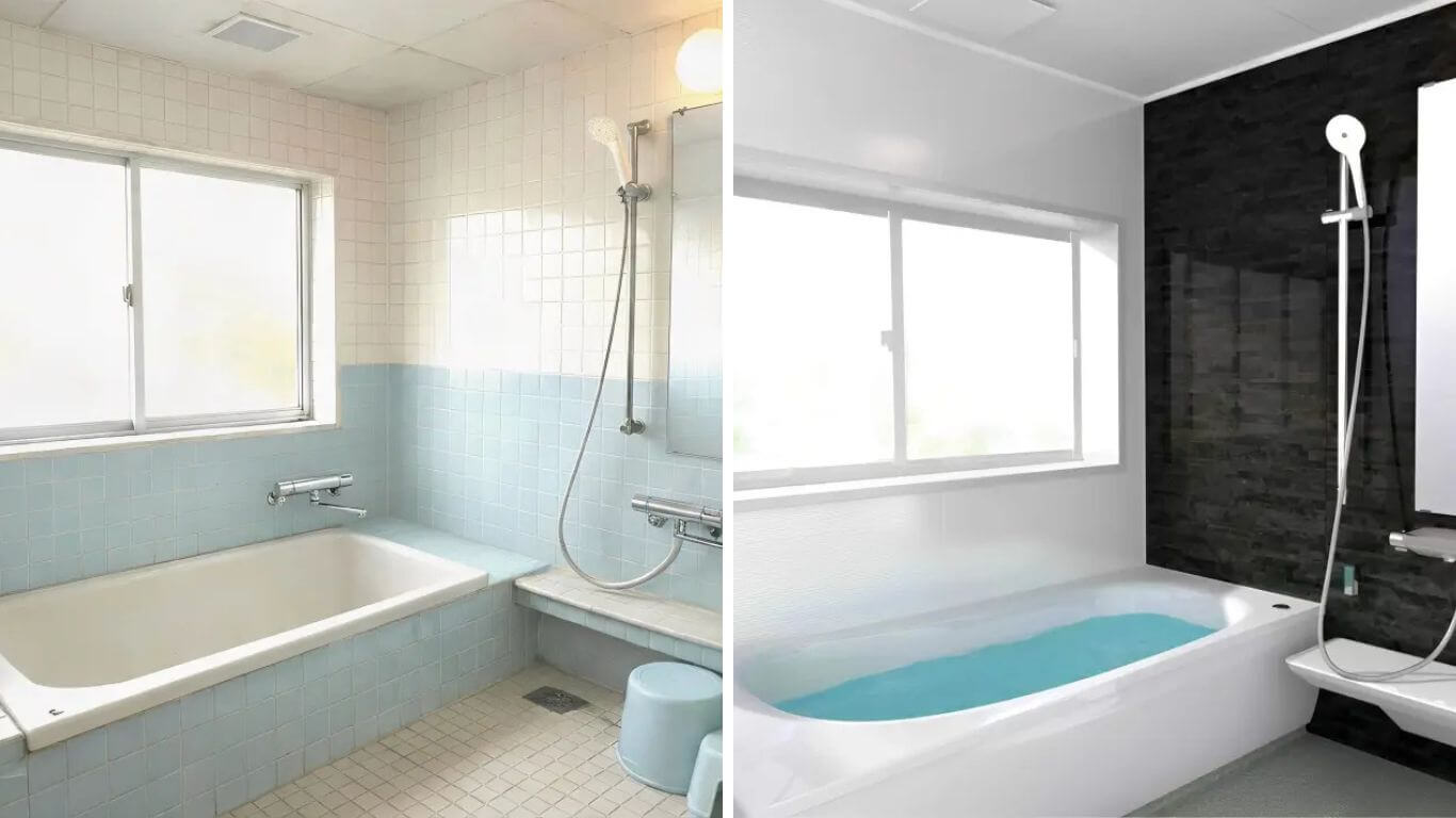 浴室改修（在来浴室→ユニットバス／TOTO サザナ）