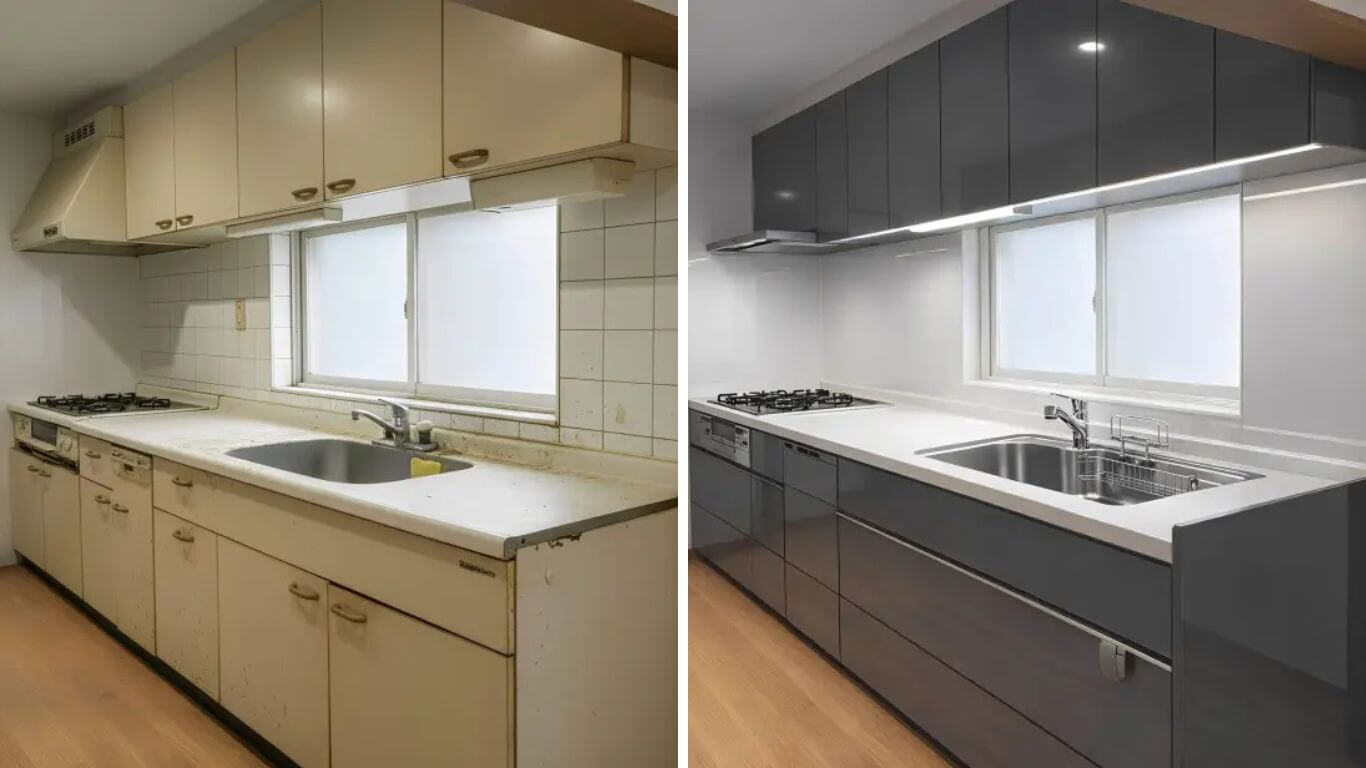 キッチンリフォーム（LIXIL シエラS）