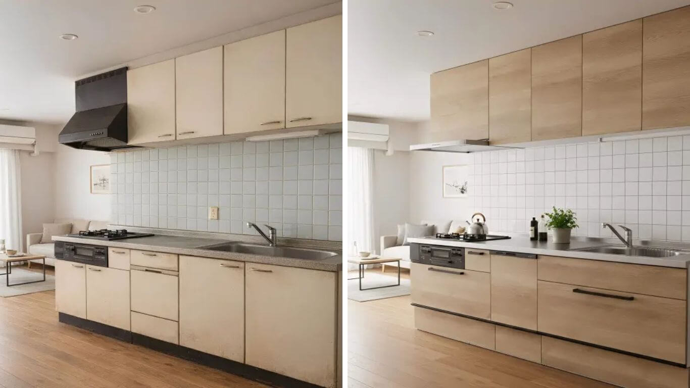 キッチンリフォーム（クリナップ ラクエラ）