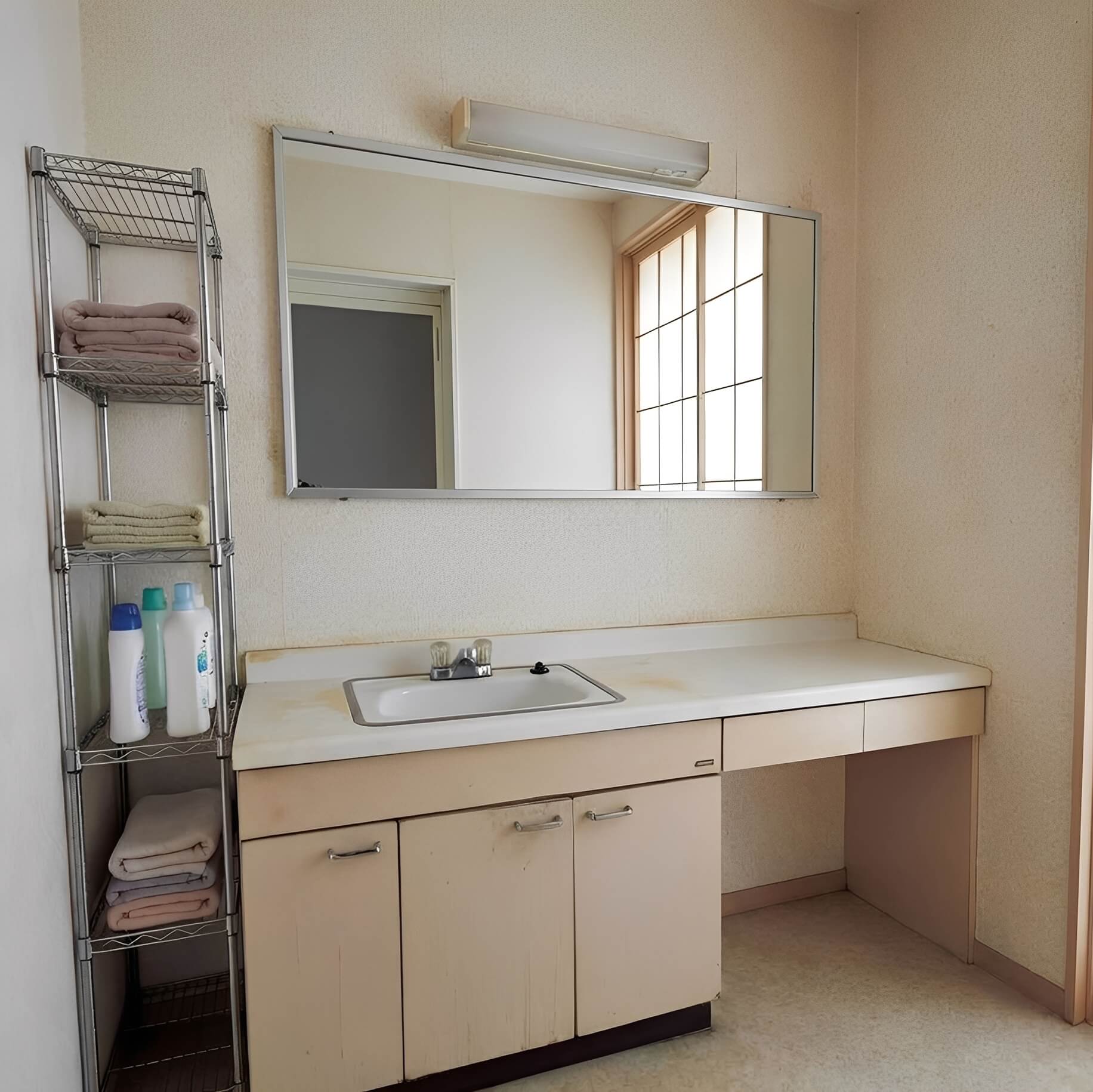 洗面脱衣室リフォーム(LIXIL ルミシス)施工前